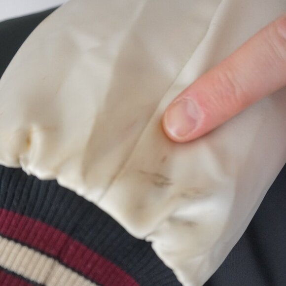 Coach New York Black Pink Floral Reversible Button Up Varsity Bomber Jacket M - Picture 15 of 15